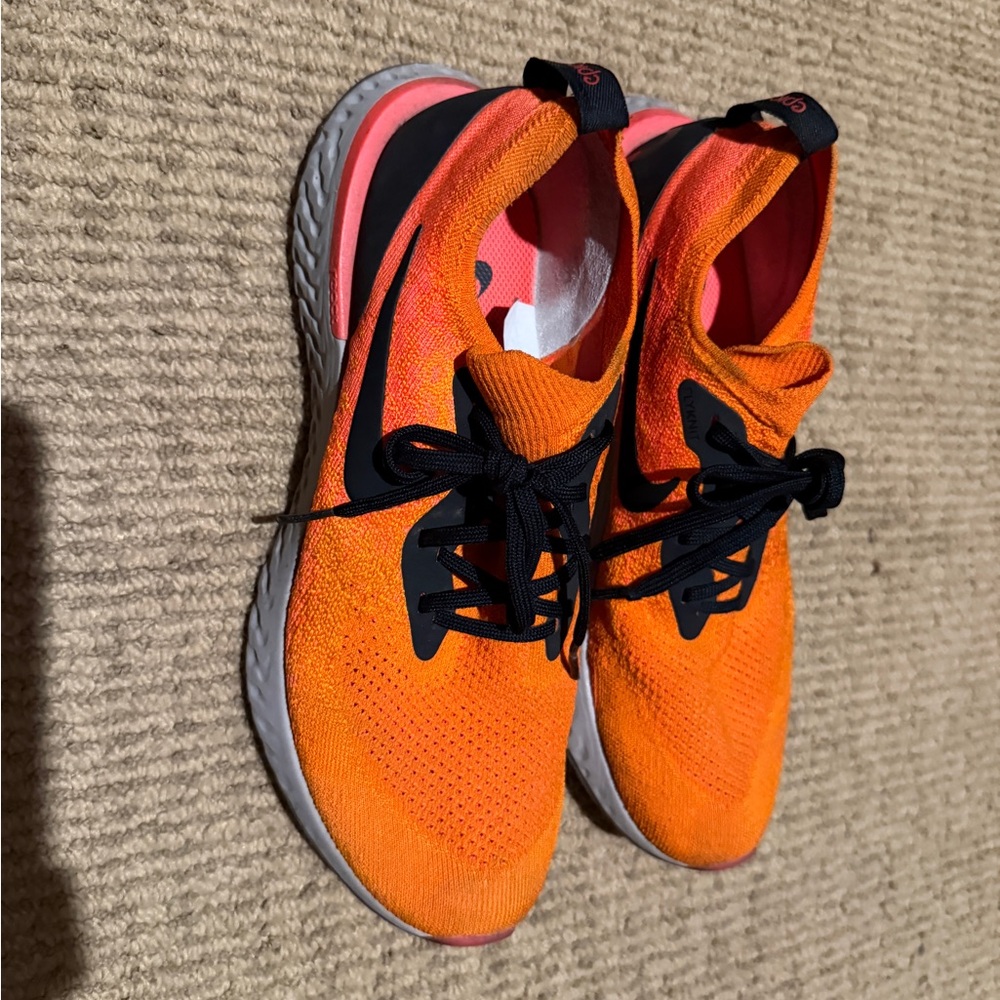 Nike Orange and Black Running Shoes